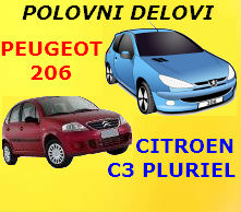 POLOVNI DIJELOVI PEUGEOT CITROEN C3 RUMA BEOGRAD PEŽO 206 NOVI SAD ŠID