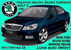 POLOVNI DIJELOVI ŠKODA PANČEVO GOLF 5 NOVI SAD BEOGRAD