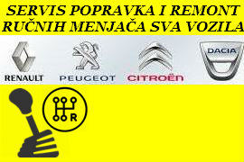 AUTO SERVIS REMONT MJENJAČA PEŽO RENO CITROEN DACIA BEOGRAD